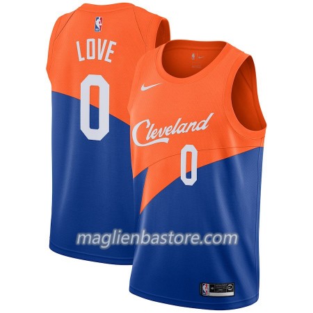 Maglia NBA Cleveland Cavaliers Kevin Love 0 2018-19 Nike City Edition Blu Swingman - Uomo